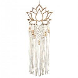 Adorno pared flor loto macram‚