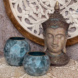 Portavelas oval. 3 colores