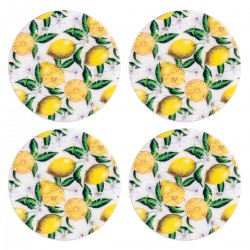 S/4 posavasos redondos limones 