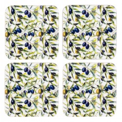 S/4 posavasos cuadrado aceitunas