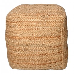 Pouf trenzado natural 45x45x45