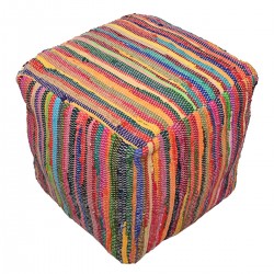 Pouf chindi multicolor 45x45x45