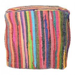 Pouf chindi multicolor 45x45x45
