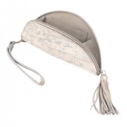 Neceser beige/plata 23x11