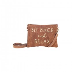 Bandolera piel texto 18x24