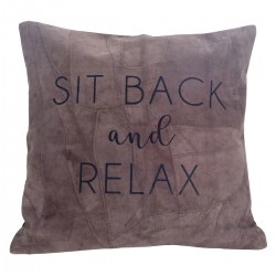 Coj¡n piel gris 40x40