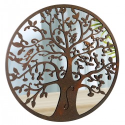 Adorno pared arbol de vida 60cm c/espejo
