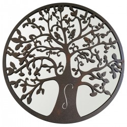 Adorno pared arbol de vida 60cm c/espejo