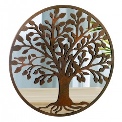 Adorno pared arbol de vida 60cm c/espejo