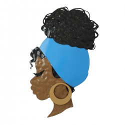 Adorno pared perfil mujer 