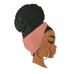 Adorno pared perfil mujer 