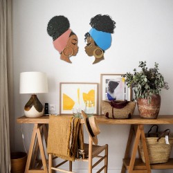 Adorno pared perfil mujer 