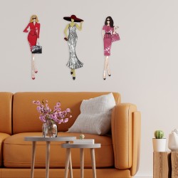 Adorno pared chica rojo