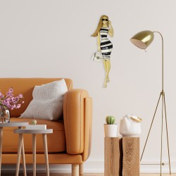 Adorno pared chica rayas