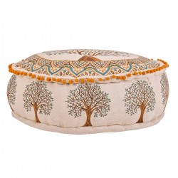 Puf arbol de la vida verde 60x30cm