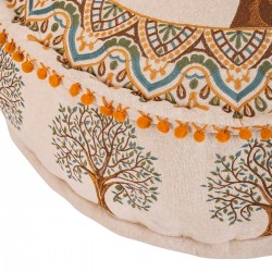 Puf arbol de la vida verde 60x30cm