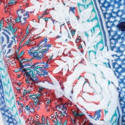 Salvamantel yute trenzado multicolor 33x48