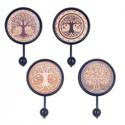 Percha arbol de la vida 1 pomo 4 dif.