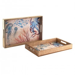 S/2 bandejas medusas