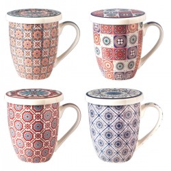 Mug estampado 4 dif. c/caja regalo