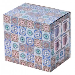 Mug estampado 4 dif. c/caja regalo