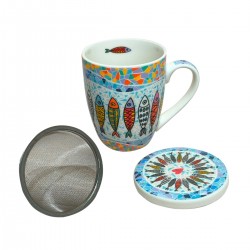 Mug peces 4 dif. c/caja regalo