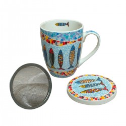 Mug peces 4 dif. c/caja regalo