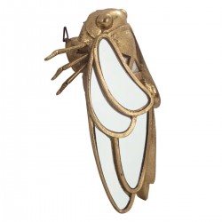 Adorno pared cigarra con espejo