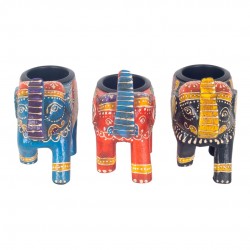 Elefante portavelas 6 dif.
