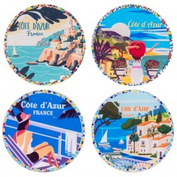 Posavasos costa azul 4 dif.