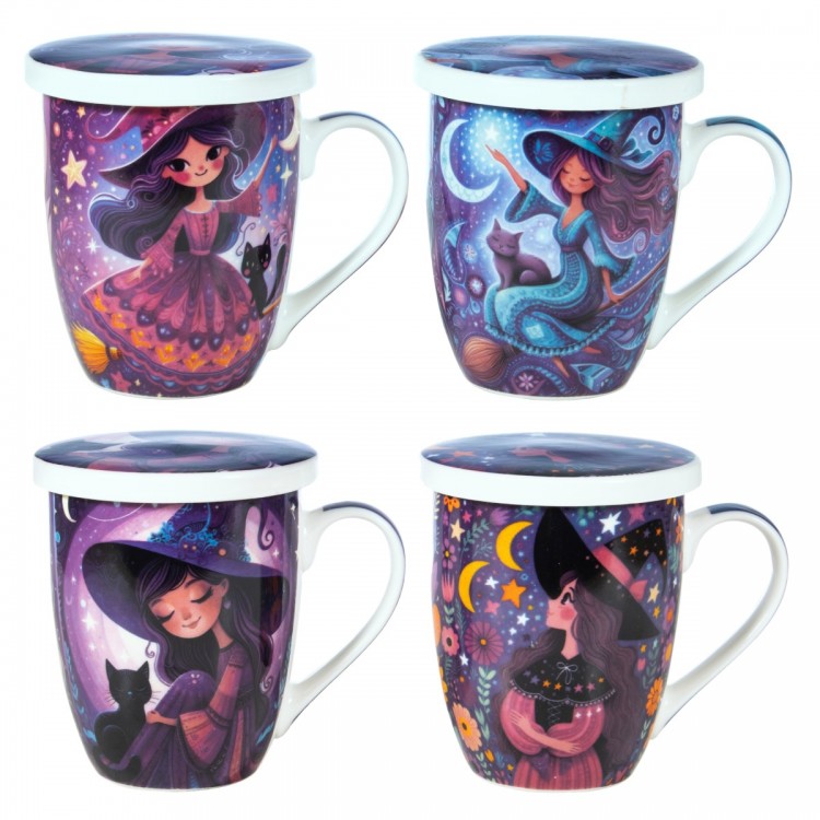 Mug y filtro bruja c/caja regalo