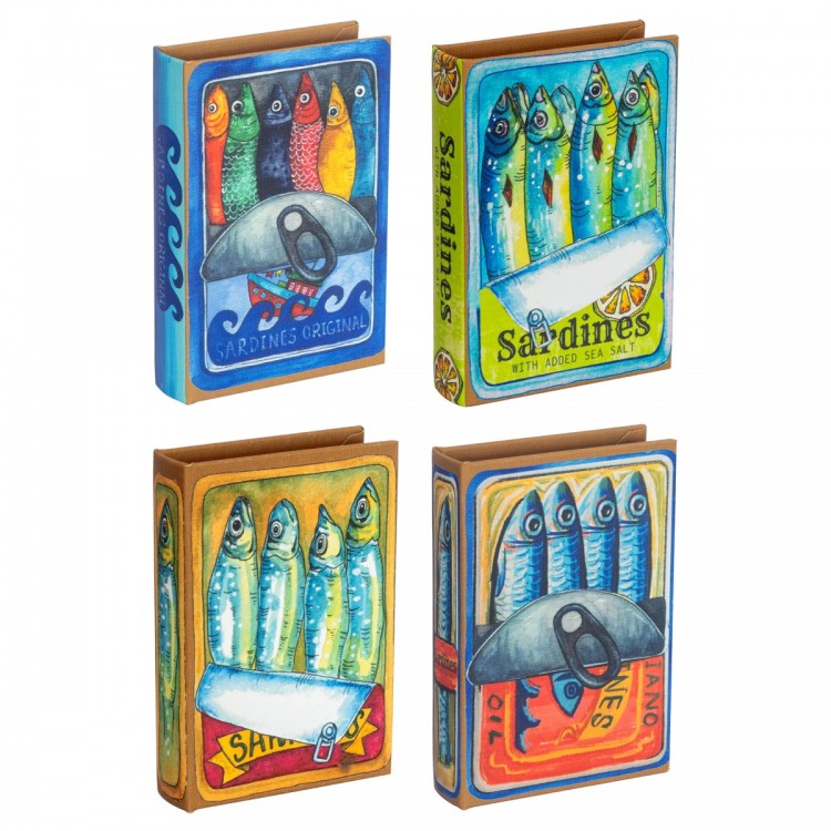 Caja libro sardinas 4 dif.