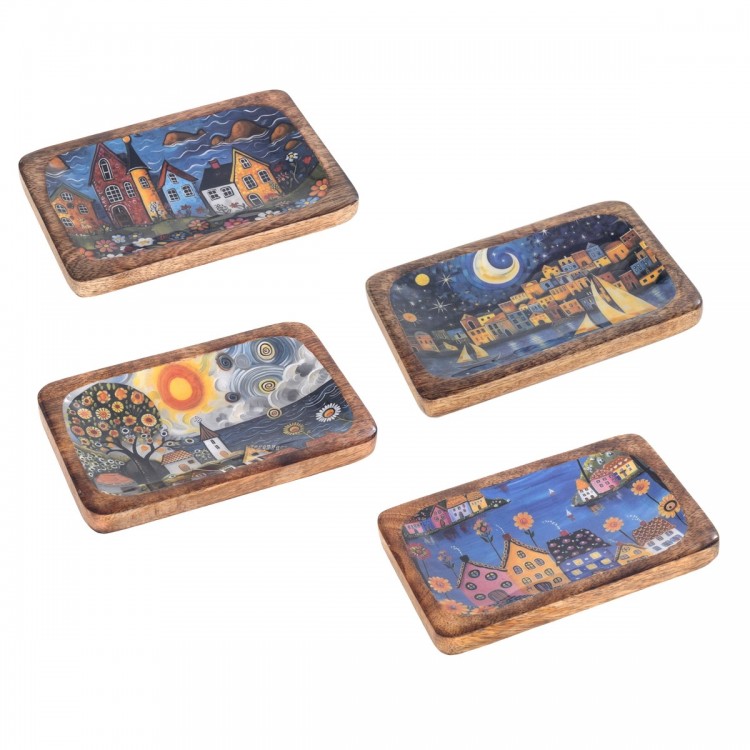 Bandeja casitas 4 dif.