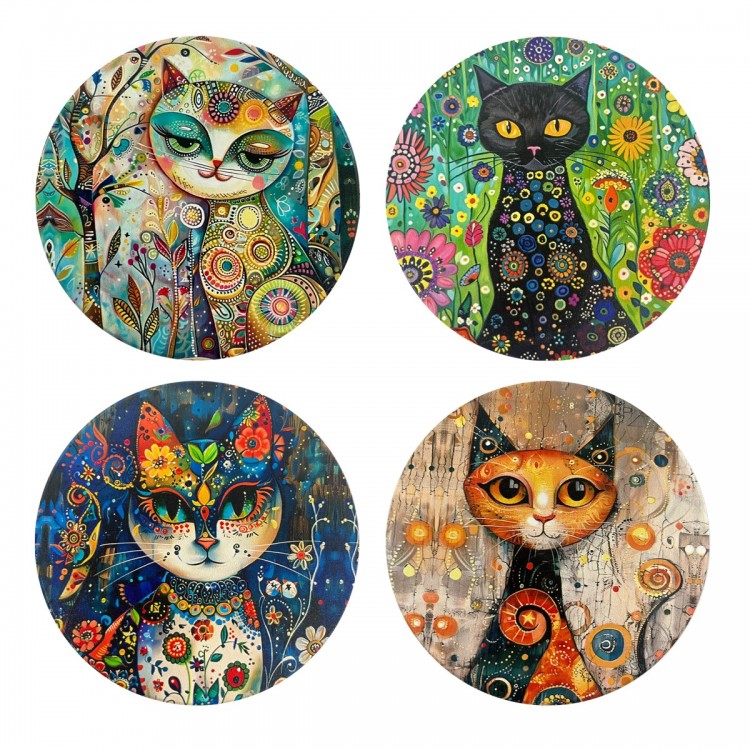 Posavasos gato 4 dif.