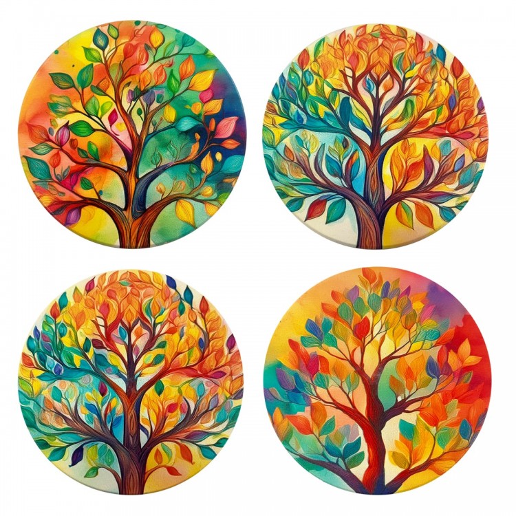 Posavasos arbol vida 4 dif. c/exp.