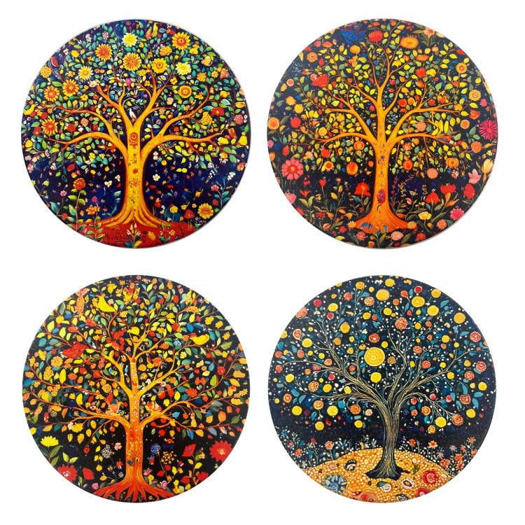 Posavasos arbol vida 4 dif.