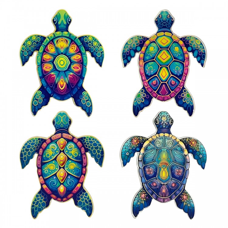 Posavasos tortuga 4 dif.
