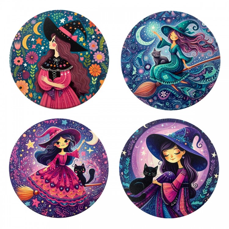 Posavasos bruja 4 dif.