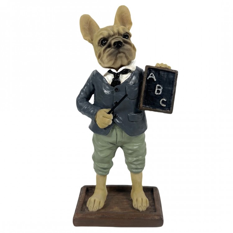Perro bulldog profesor
