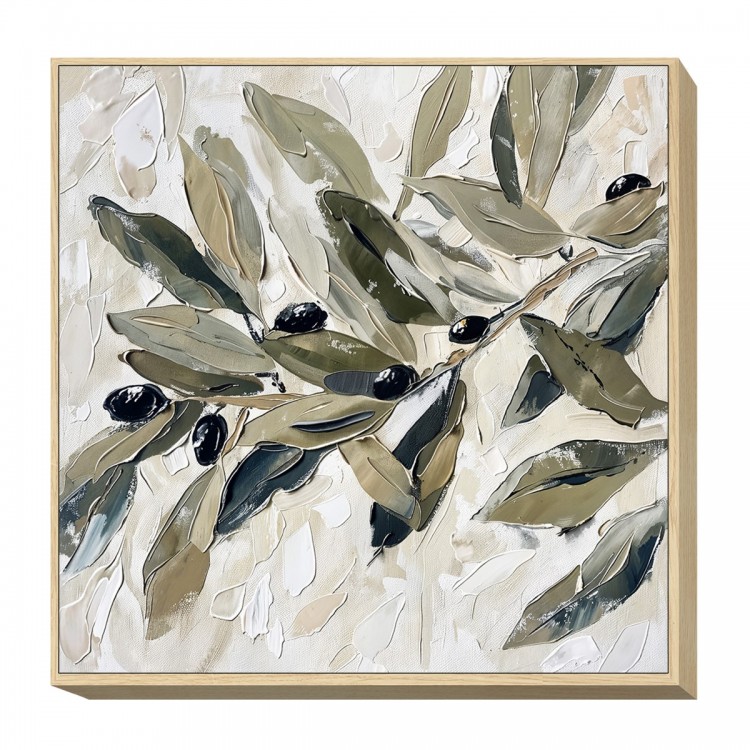 Cuadro hojas 60x60cm