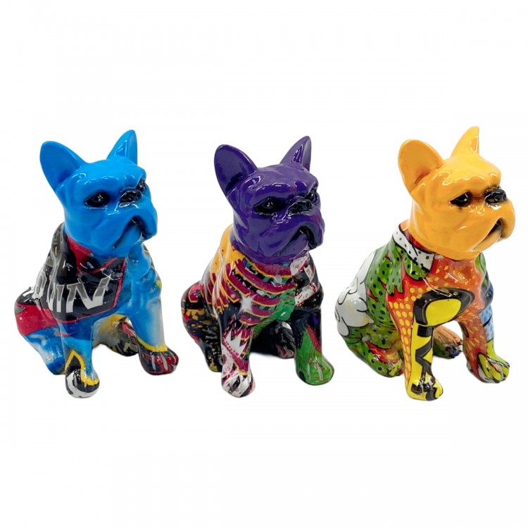 Perro bulldog peq. 3 dif.