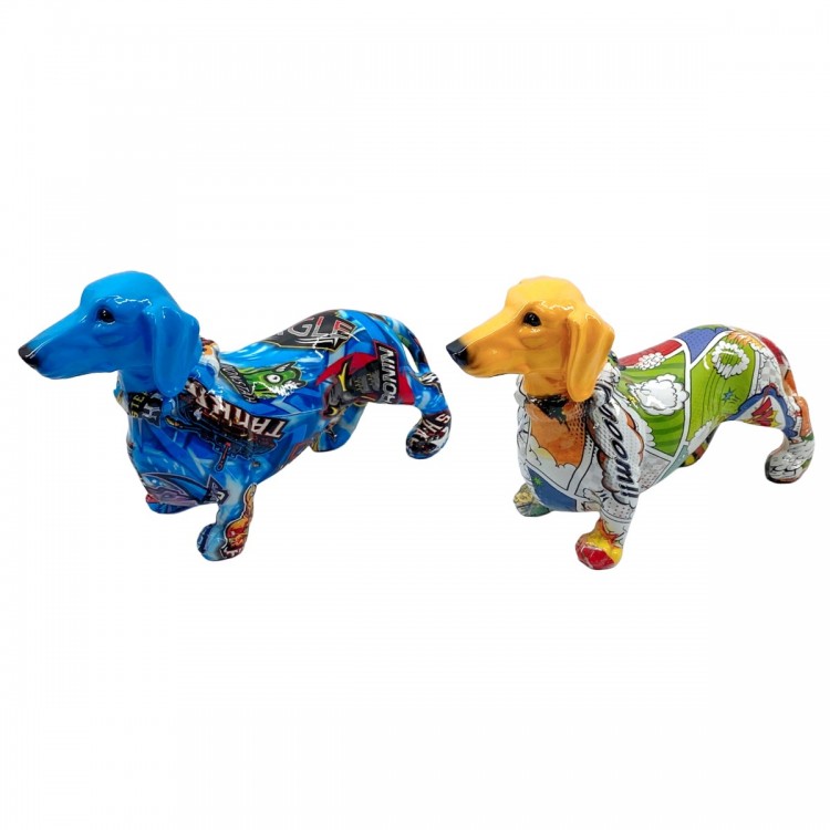 Perro teckel peq. 2 dif.