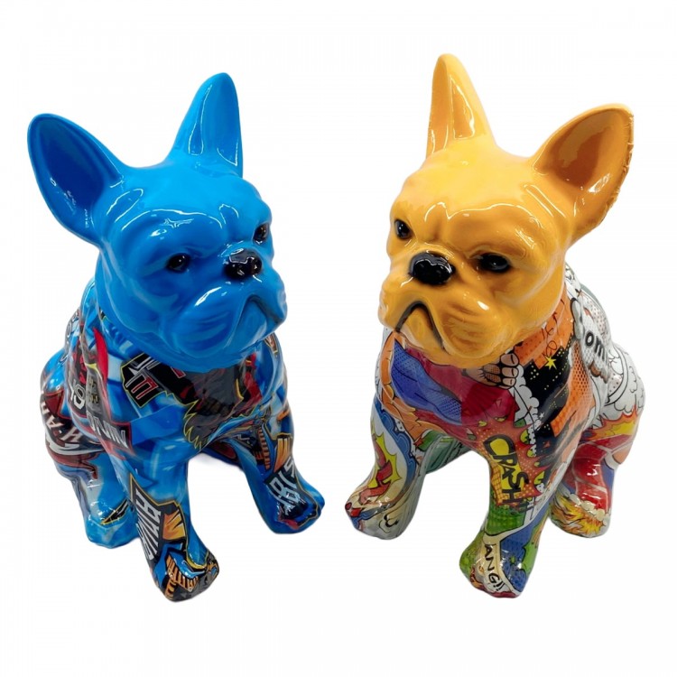 Perro bulldog gra. 2 dif.