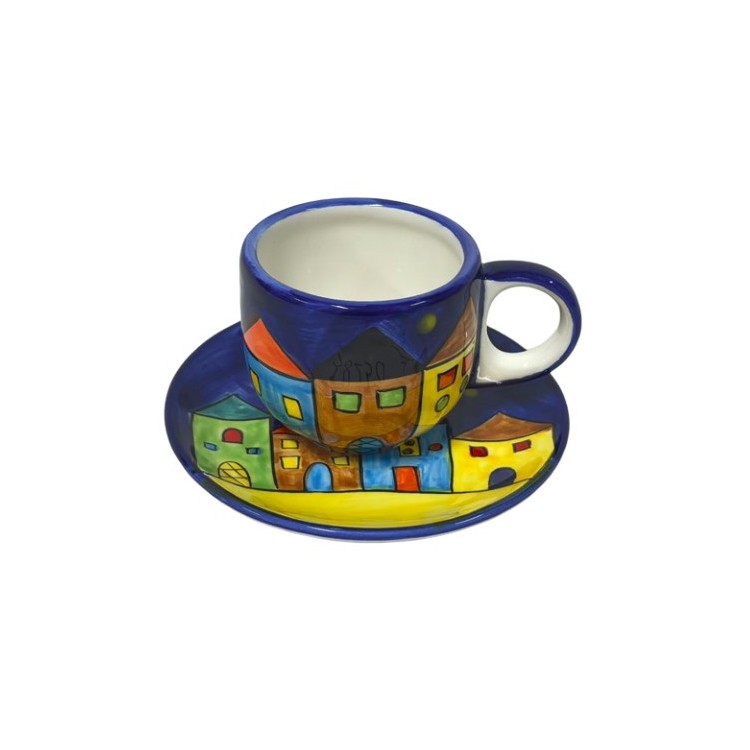 Taza cafe con plato