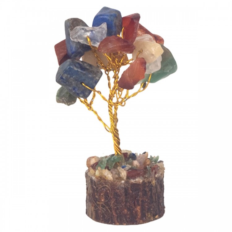 Arbol chakra piedras preciosas mini