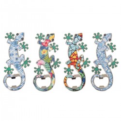 Magnetico abridor botellas lagarto 4 dif.