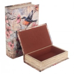 S/2 caja libro pajaro