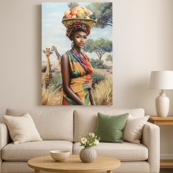 Cuadro mujer africana 80x120cm