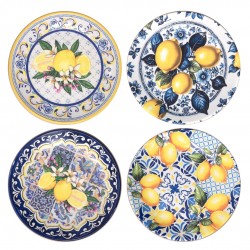 Adorno pared plato limones med. 4 dif.