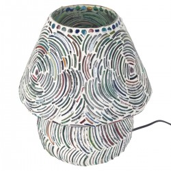 Lampara seta gra. mosaico
